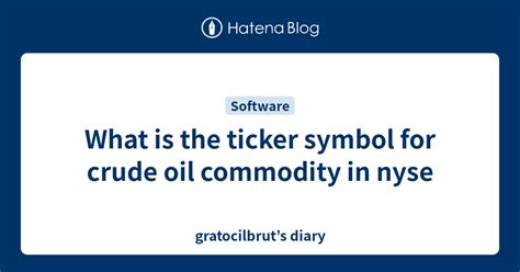 crude oil symbol on nyse.